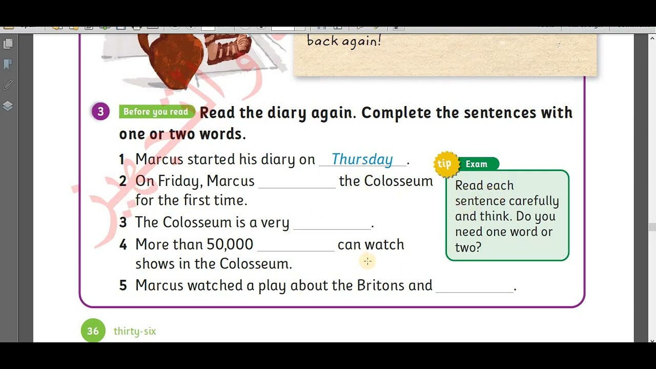 حل صفحة 36 انجليزي صف رابع كتاب الطالب فصل ثاني منهاج جديد اكاديمية منار الانجليزية