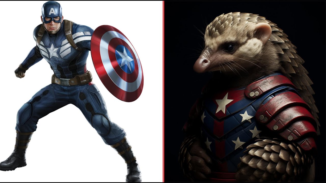 Pangolin version of Superheroes|| Marvel & DC 