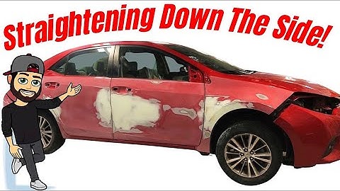 Straightening Down The Side! #autobody #collision #bodywork #bodyshop #autorepair #bondo #mechanics