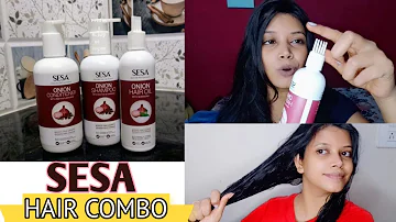Sesa onion Hair Care Combo Oil, Shompoo and Conditioner | Honest Review After Using 30 Day
