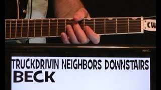 Beck Truckdrivin Neighbors Downstairs Guitar Chords Lesson &amp; Tab Tutorial aka Yellow Sweat