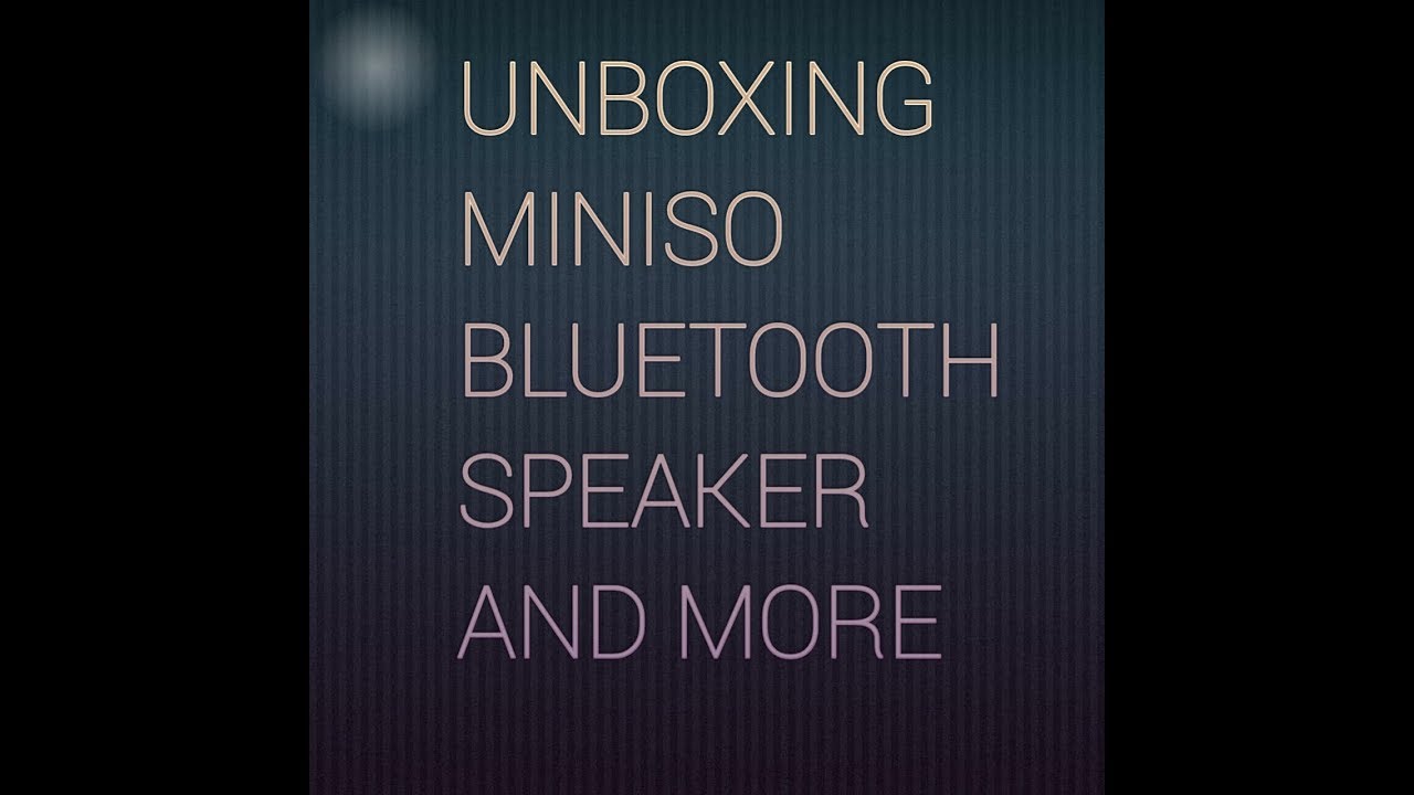 miniso wireless speaker k02