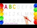 ABC A to Z | A for Apple 🍎 | B for Ball ⚽ | Learn 1 to 10 | 2D Shapes | Rhymes | Dotted Line Writing