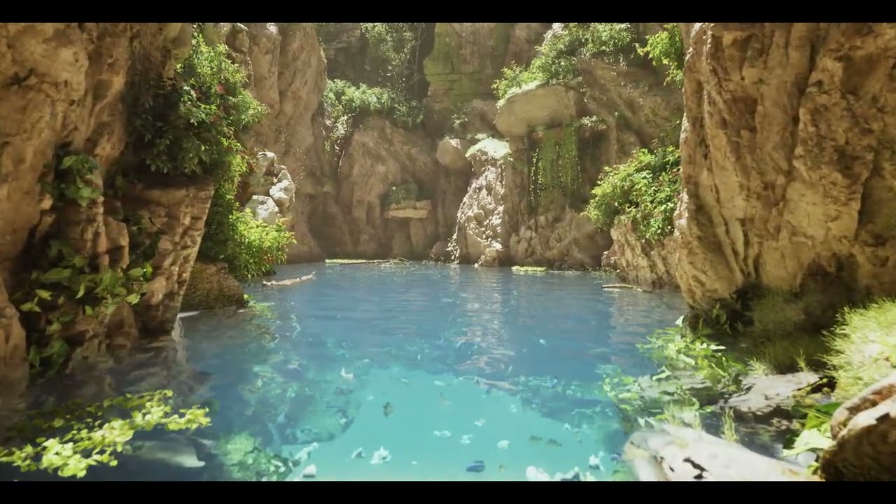 Sunlit Jungle Lagoon – Real-Time Environment Study