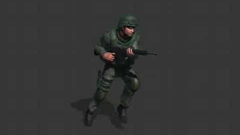 3DModels-Textures: Animated Marine Soldier Human Character