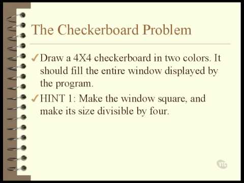 Lesson9 The Checkerboard and Shading Problems | Introduction to the Java Programming Language