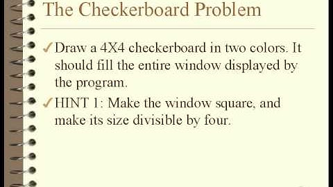Lesson9 The Checkerboard and Shading Problems | Introduction to the Java Programming Language