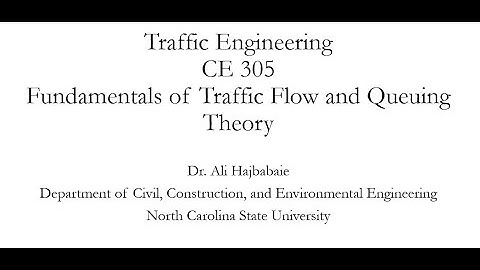 Traffic Engineering (CE 305) Lecture 14 - Queuing Theory M/D/1 and M/M/1