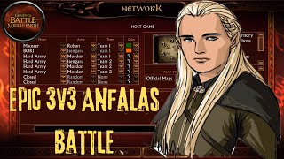 BFME 1 2.22 | Epic 3v3 Anfalas Battle! Mausser &amp; Boki Defeat Brutal AI in Middle-earth Showdown