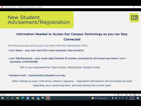 Introduction to New Student Advisement and Registration