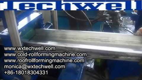 80 - 300mm C Purlin Roll Forming Machine With Hydraulic Post Punching & Cutting
