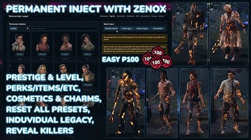 Easy permanent prestige, cosmetics, legacy, killer reveal & more in DBD - ALL PLATFORMS - Zenox v5.1