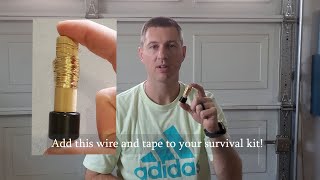 Survival Kit Item: Electrical Tape and Copper Wire on a Dowel