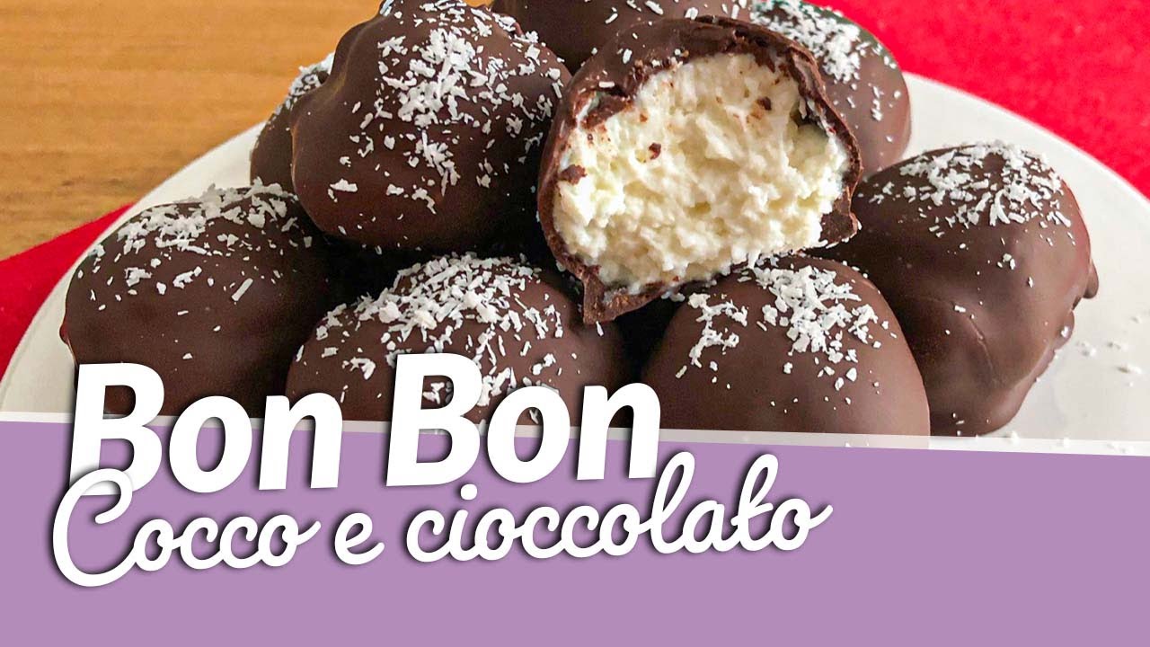 Bon bon Cocco e Cioccolato - Ricetta Veloce | Le torte di Simona