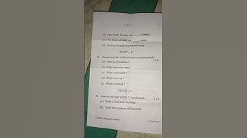 Business Research Method Semester Question Paper | #shorts #exam #commerce #video #questionpaper