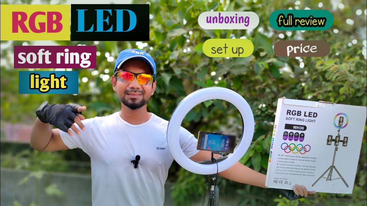RGB LED soft ring light unboxing review setup,rgb led light price in bangladesh,Ustadji vlogstv