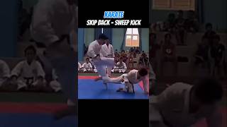 Karate Skip Back Sweep Kick Tutorial! #martialarts #karate #taekwondo #kickboxing #mma #shorts
