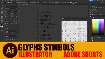 Glyphs Symbols in Illustrator || Adobe Shorts