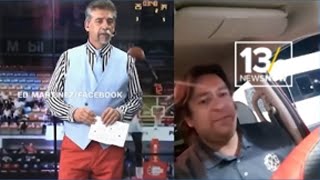Video shows the moment sports journalist Fernando Vargas was carjacked live on TV