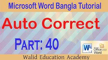 Auto Correct Set up in Microsoft Word | MS Word Bangla Tutorial