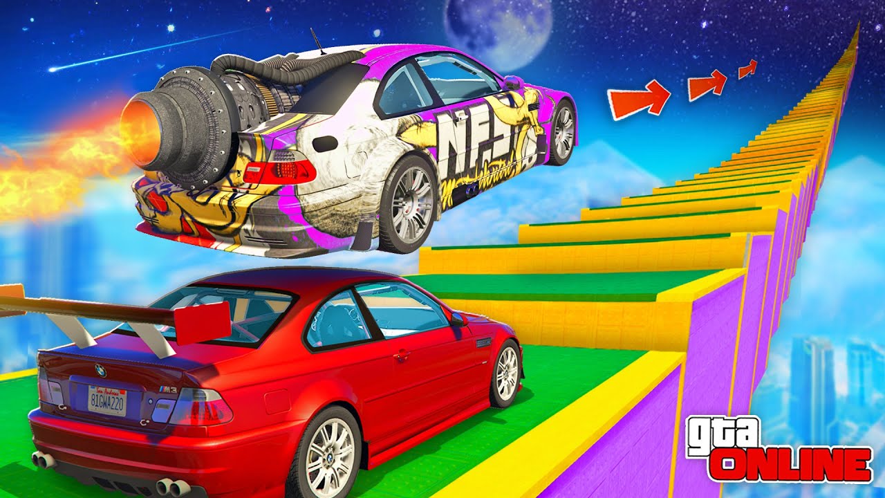 КАКАЯ ТУРБО-БМВ ЗАБЕРЕТСЯ ПО СТУПЕНЬКАМ ЛЕСТНИЦЫ В КОСМОС? ЭКСПЕРИМЕНТЫ ГТА 5