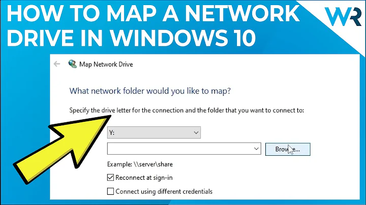 How to map a network drive in Windows 10
