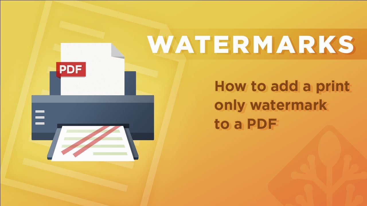 Watermark PDF: How to add a print only watermark to a PDF - YouTube