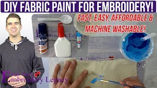 DIY Make Your Own Fabric Paint for Embroidery!