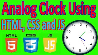 How To Make Analog Clock Using HTML, CSS and JS.||With Free Source Code.||