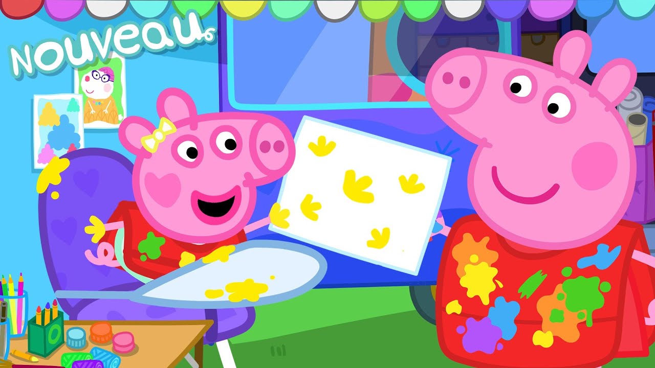 Les histoires de Peppa Pig 🖌️ Peindre avec Evie 🎨 Épisodes de Peppa Pig
