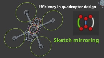 Sketch mirroring in FreeCAD saves time | Efficiency in drone design | 3D CAD | No commentary