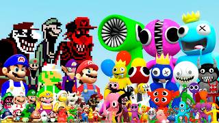 ALL CURSED MARIO FAMILY VS RAINBOW FRIENDS CHARACTERS (Garry's Mod)