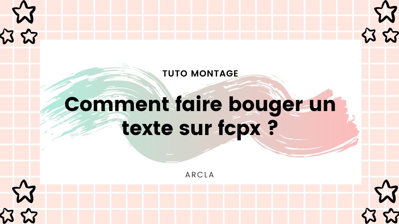 Comment faire bouger un texte sur Final Cut Pro - YouTube