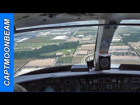A Cessna Citation II landing on 17 center at Dallas Fort Worth Airport. Lots of air traffic control communications. Cockpit ATC. Shot with Sony MHS-PM5/V blo...
