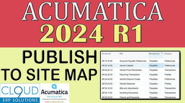 Acumatica 2024 R1 - Publish Screens to Site Map User Interface