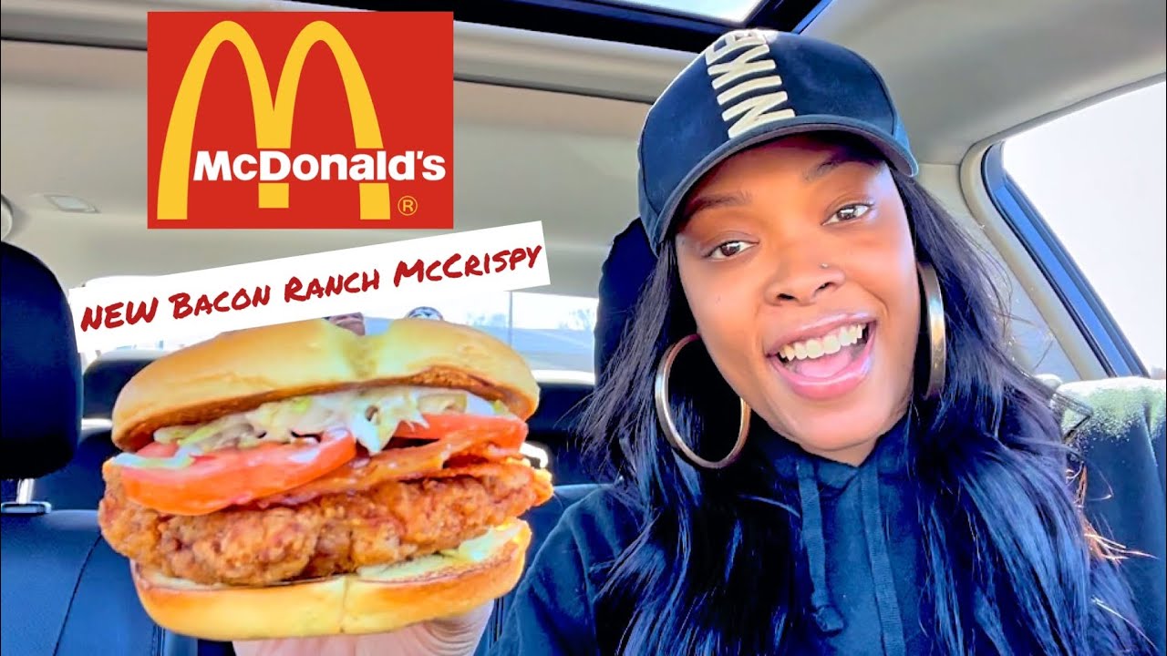 McDONALD’s NEW BACON RANCH McCRISPY Food Review YouTube