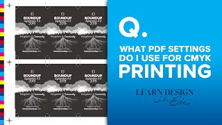 Q & A: What PDF settings do you recommend for CMYK printing?