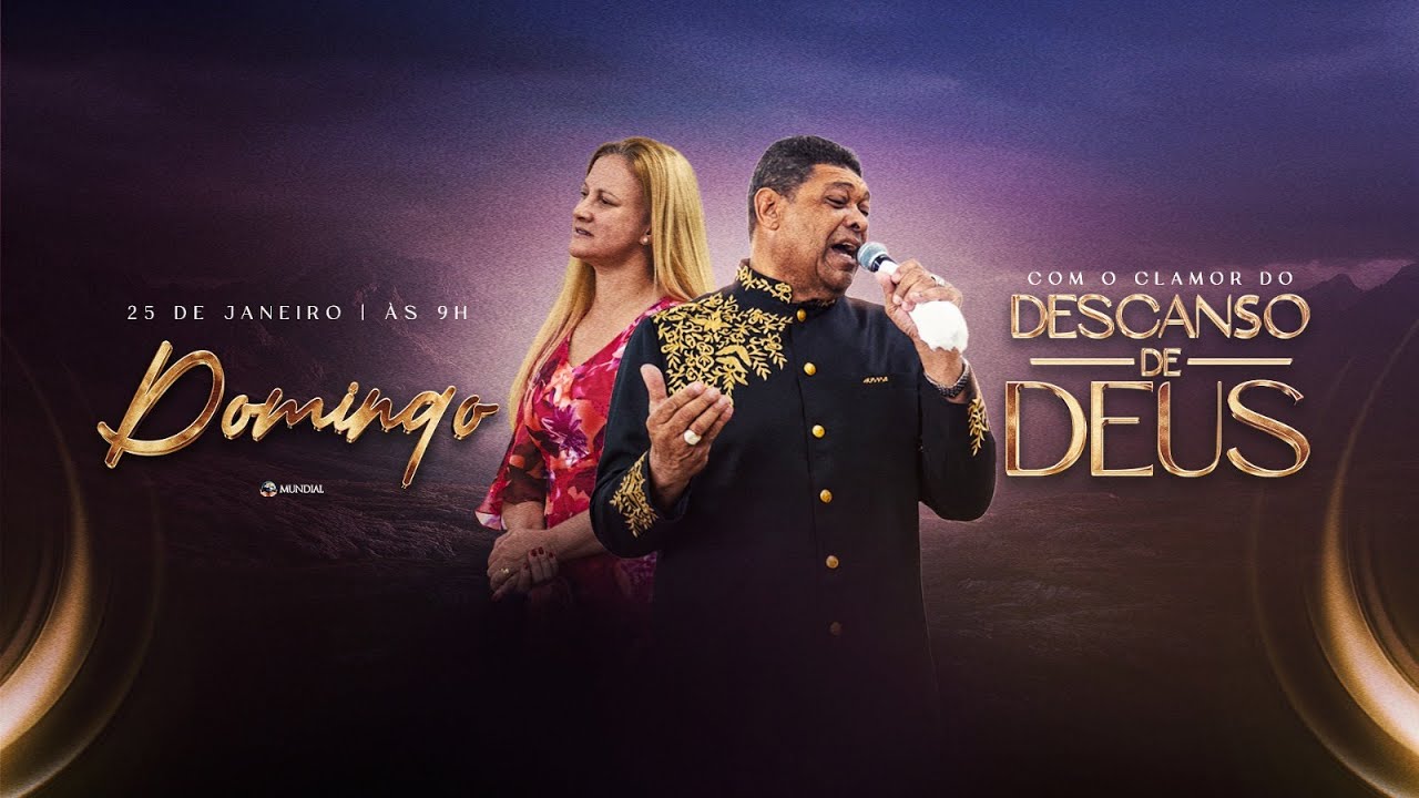 AO VIVO - DOMINGO COM O CLAMOR DO DESCANSO DE DEUS - DIRETO DA CIDADE MUNDIAL DO BRÁS 25/01/26
