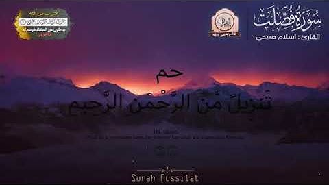 سورة فصلت "مكتوبة " تلاوه هادئه تريح القلب❤ والعقل سبحان من رزقه هذا الصوت❤ القارئ : اسلام صبحي