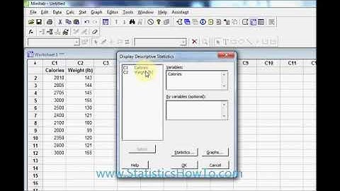 How to Find the Standard Deviation in Minitab