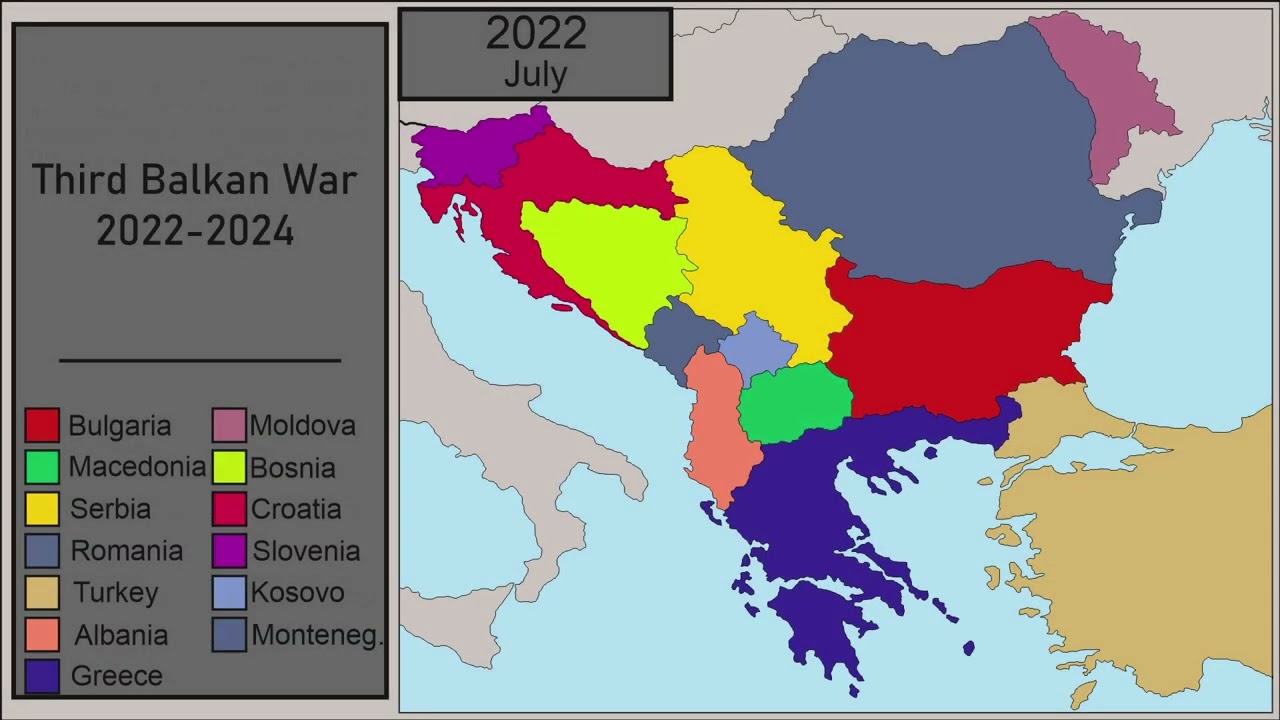 Third Balkan War 2022 2024 imaginary map