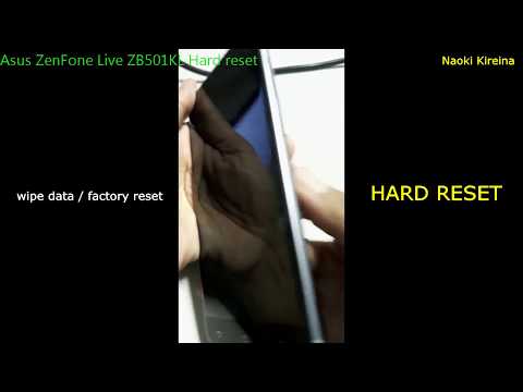 Asus ZenFone Live ZB501KL Hard reset