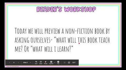 Reading Non-Fiction book preview - Google Slides