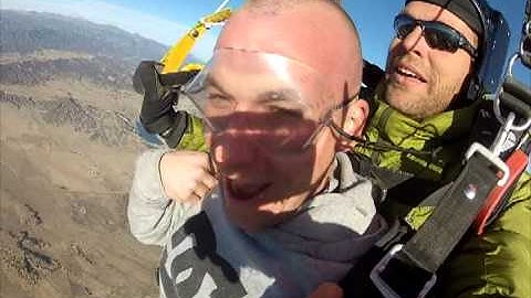 Mark falls from a plane