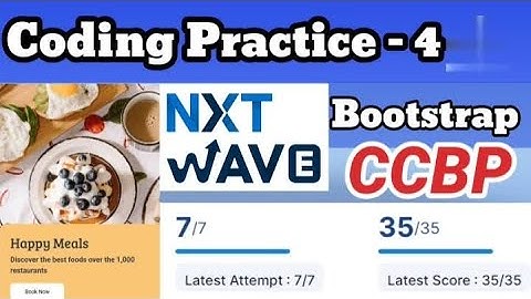 Coding Practice - 4 | Food Order Page | Bootstrap | CCBP | NXTWAVE.