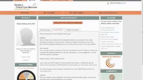 LearnICU Classroom: Enrolling Students for a Director-Led Course (Director Perspective)