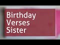 Birthday Verses For Sister