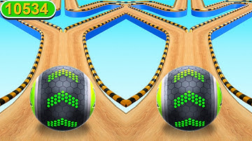 Going Balls funny fails, max level 10534 Vs portal run, challenge, epic race android, iOS gameplay