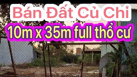 Đất thổ cư 100% xã Tân Thạnh Đông 10m x 35m gần Hóc Môn