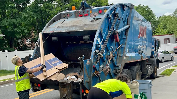 Ex-Allied Waste Garbage Truck Flying Through Recycling